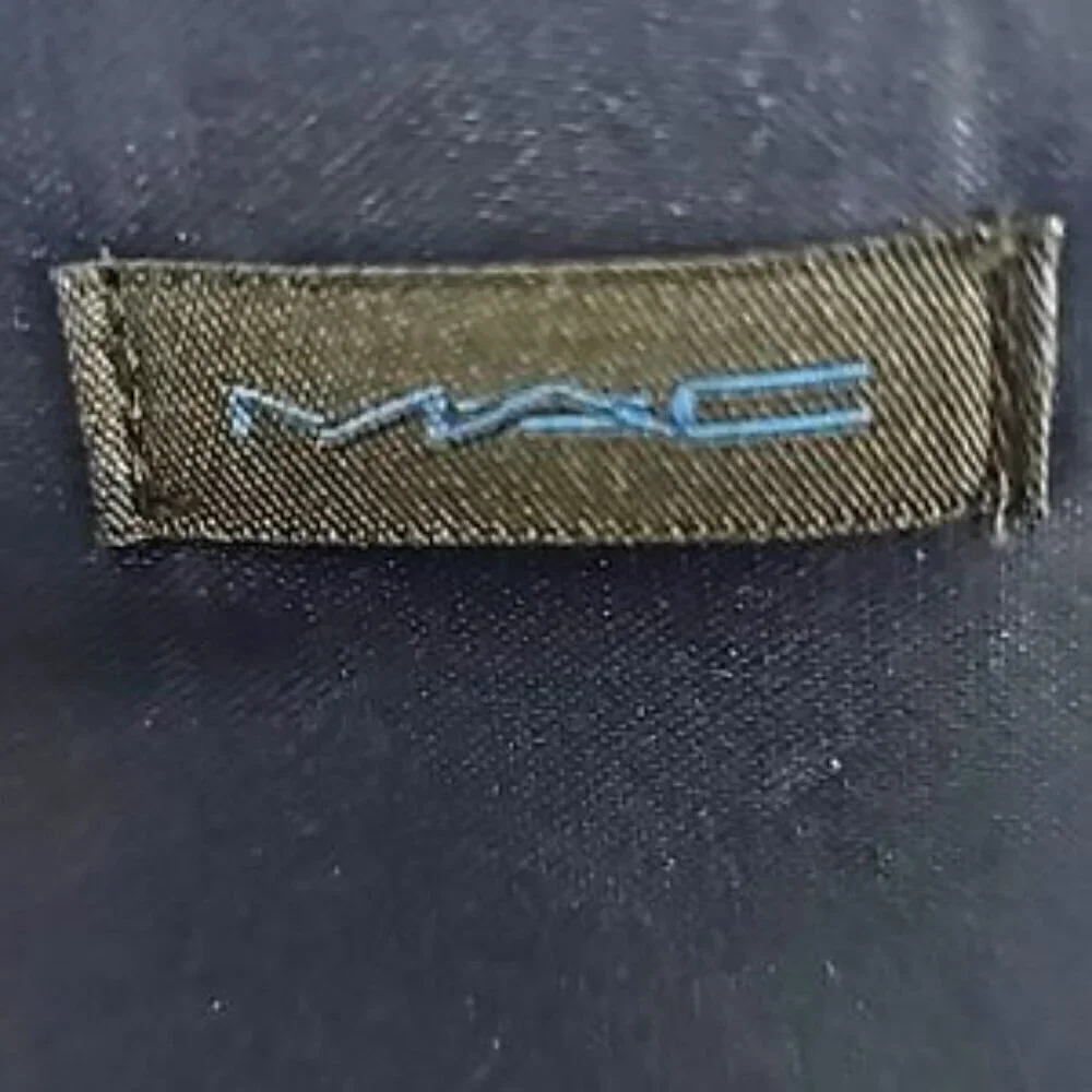MAC Cosmetics Black Satin Beaded Fringe Clutch/Brush Holder